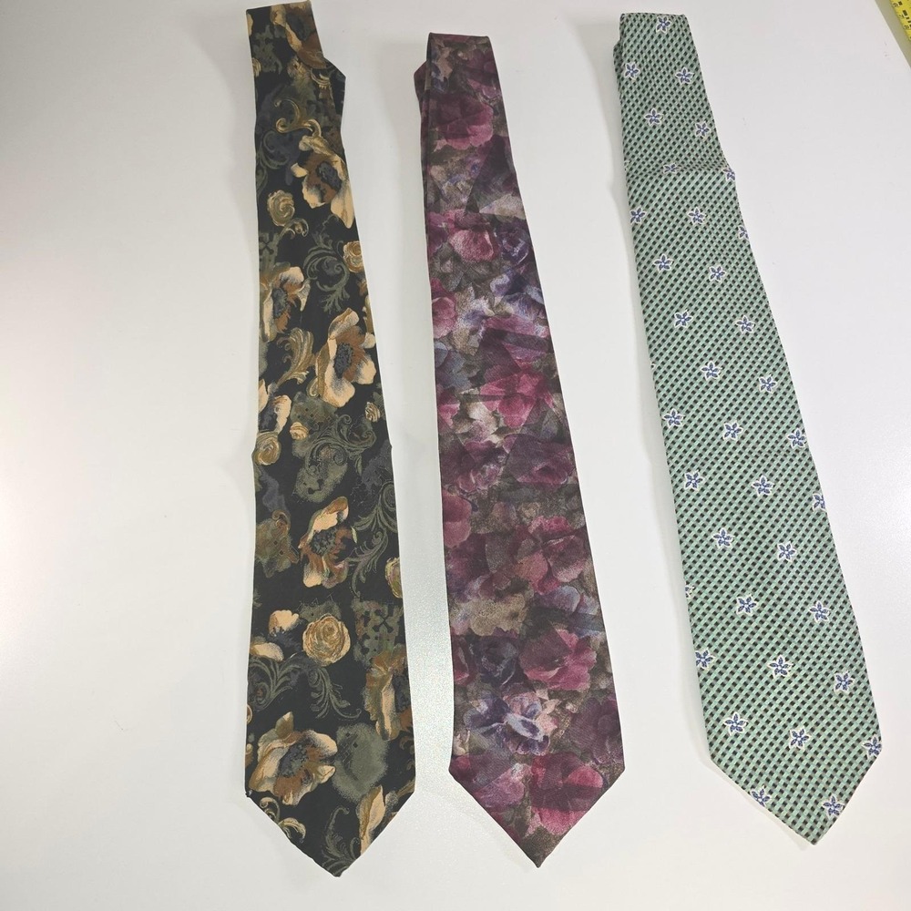 3 Pack Ties Ungaro Paris + Charles Ton Italy + Man to Man Fathers Day Classic